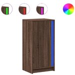 vidaXL Buffet avec LED chêne marron 42 5x34x85 cm bois d'ingénierie