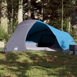 vidaXL Tente de camping à dôme 4 personnes bleu imperméable