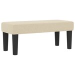 vidaXL Lit à ressort avec Matelas & Banc Crème 90x200 cm Tissu