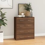 vidaXL Buffet avec 4 tiroirs 60x30 5x71 cm Chêne marron