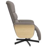 vidaXL Fauteuil inclinable de massage avec repose-pieds taupe tissu