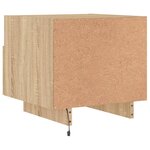 vidaXL Table de chevet avec lumières LED chêne sonoma 40x39x37 cm