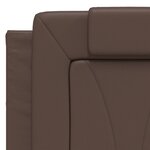 vidaXL Cadre de lit avec tête de lit Marron 140x190 cm Similicuir