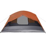 vidaXL Tente de camping avec porche 4 personnes orange imperméable