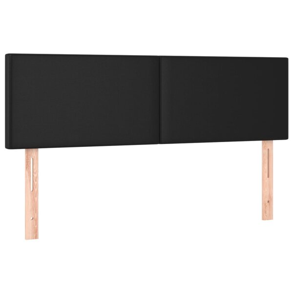 vidaXL Têtes de lit 2 Pièces Noir 72x5x78/88 cm Similicuir