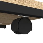 vidaXL Table d'appoint à roues Chêne sonoma 50x35x55 5 cm