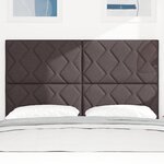 Tête de Lit LED vidaXL Design Diamant Blocs Marron Foncé 144 cm Tissu