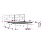 vidaXL Cadre de lit sans matelas noir bois massif 140x190 cm