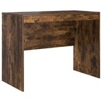 vidaXL Bureau avec rangement Chêne fumé Bois d'ingénierie