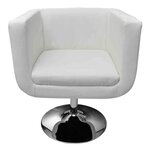 vidaXL Chaises de bar lot de 2 blanc similicuir