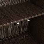 Armoire de rangement vidaXL Marron 100x36x102 cm Rattan