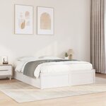 vidaXL Cadre de lit sans matelas blanc 140x200 cm bois de pin massif