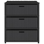 vidaXL Armoire de rangement de jardin noir 55x59x69 cm résine tressée