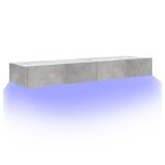 vidaXL Meubles TV avec lumières LED 2 Pièces gris béton 60x35x15 5 cm