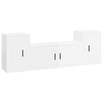 vidaXL Ensemble de meubles TV 3 Pièces Blanc brillant Bois d'ingénierie
