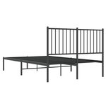 vidaXL Cadre de lit métal sans matelas avec tête de lit noir 120x200cm