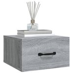 vidaXL Tables de chevet murales 2 Pièces Sonoma gris 35x35x20 cm