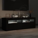 vidaXL Meuble TV avec lumières LED noir 120x35x40 cm