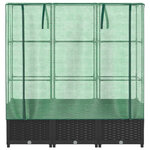 vidaXL Jardinière surélevée avec housse aspect rotin 120x40x138 cm