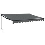 vidaXL Auvent rétractable anthracite 3 5x2 5 m tissu et aluminium
