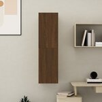 vidaXL Meuble TV mural Chêne marron 30 5x30x110 cm