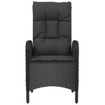 vidaXL Chaises d'extérieur lot de 2 Résine tressée Noir