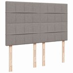 vidaXL Sommier à lattes de lit avec matelas Taupe 140x200 cm Tissu