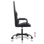 vidaXL Chaise de jeu de massage bleu et noir similicuir