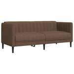 vidaXL Ensemble de canapés 2 Pièces marron tissu