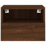vidaXL Meuble TV mural chêne marron 40x30x30 cm bois d'ingénierie