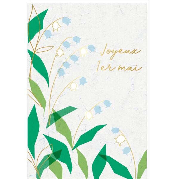 Carte De Voeux - Feuille De Muguet - Draeger paris