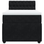 vidaXL Sommier à lattes de lit avec matelas Noir 90x190 cm Velours