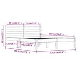 vidaXL Cadre de lit sans matelas 120x190 cm blanc