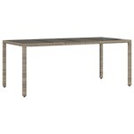 vidaXL Ensemble à manger de jardin et coussins 9 Pièces gris rotin verre