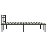 vidaXL Cadre de lit sans matelas noir métal 160x200 cm