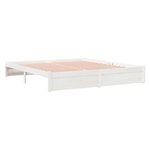 vidaXL Cadre de lit sans matelas blanc bois massif 180x200 cm