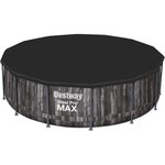 BESTWAY Piscine hors sol ronde Steel Pro Max - Décor bois - 427 x 107 cm