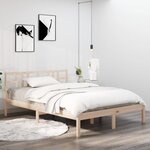 vidaXL Cadre de lit sans matelas 135x190 cm bois massif