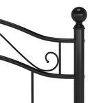 vidaXL Cadre de lit Noir Métal 100x200 cm