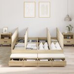 vidaXL Cadre de lit Sonoma Oak 140x200 cm