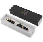 PARKER IM Stylo bille  Noir  recharge bleue pointe moyenne  Coffret cadeau