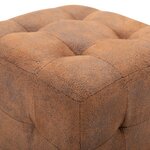 vidaXL 2 Pièces Poufs Marron 30 x 30 x 30 cm Similicuir daim