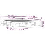 vidaXL Cadre de lit sans matelas gris 150x200 cm bois massif