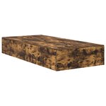 vidaXL Cadre de lit de rangement Chêne fumé 75x190 cm