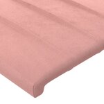 vidaXL Tête de lit à LED Rose 147x16x118/128 cm Velours