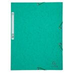 Lot De 3 Chemises À Élastiques 3 Rabats Carte Lustrée 400g/m2 - A4 - Nature - X 17 - Exacompta