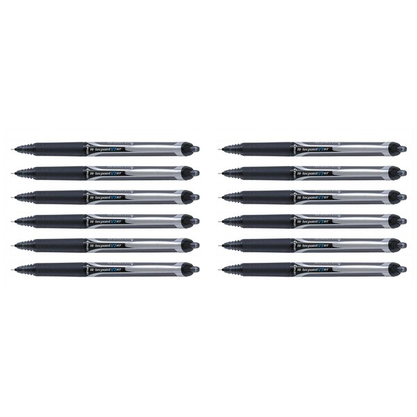 Stylo roller à encre rétractable hi-tecpoint v7 rt trait 0 5 mm noir x 12 pilot