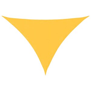 vidaXL Voile de parasol tissu oxford triangulaire 3x3x4 24 m jaune