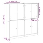 vidaXL Bibliothèque avec portes noir 136x37x142 cm bois d'ingénierie