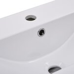 vidaXL Ensemble de meubles de salle de bain Blanc Aggloméré